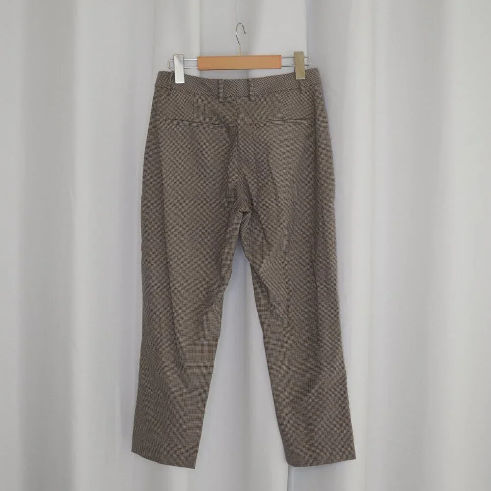 Aritzia Babaton Quentin Pant Brown Houndstooth Sz 2 - Picture 3 of 7